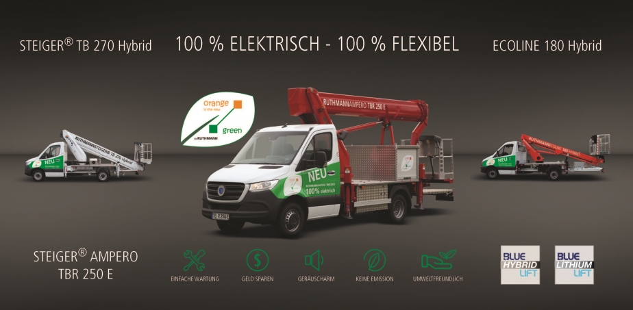 Die Ruthmann Hybrid- und Elektro-Innovationen auf der BAUMA