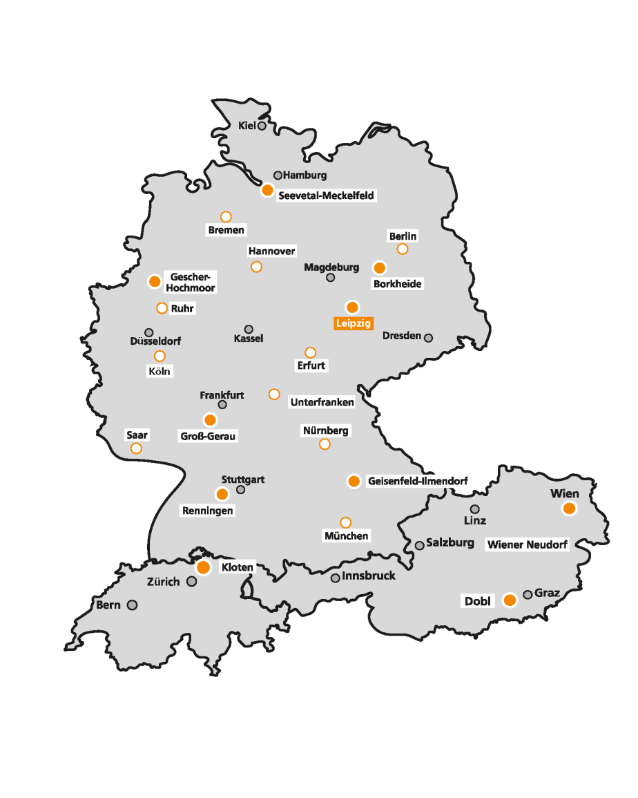 Karte des neuen RUTHMANN SERVICE Netzes