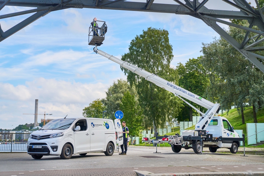 Kranpunkten Hybrid STEIGER® im Einsatz