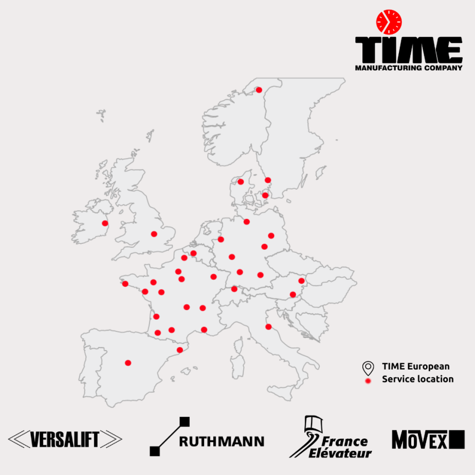 TIME Manufacturing Service Map Europe
